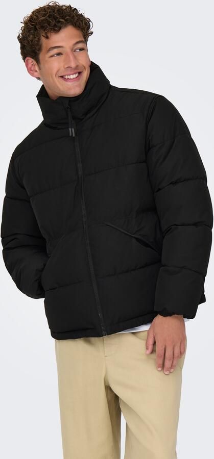 Only & Sons Regular fit gewatteerd jack met opstaande kraag model 'PACK' - Foto 6