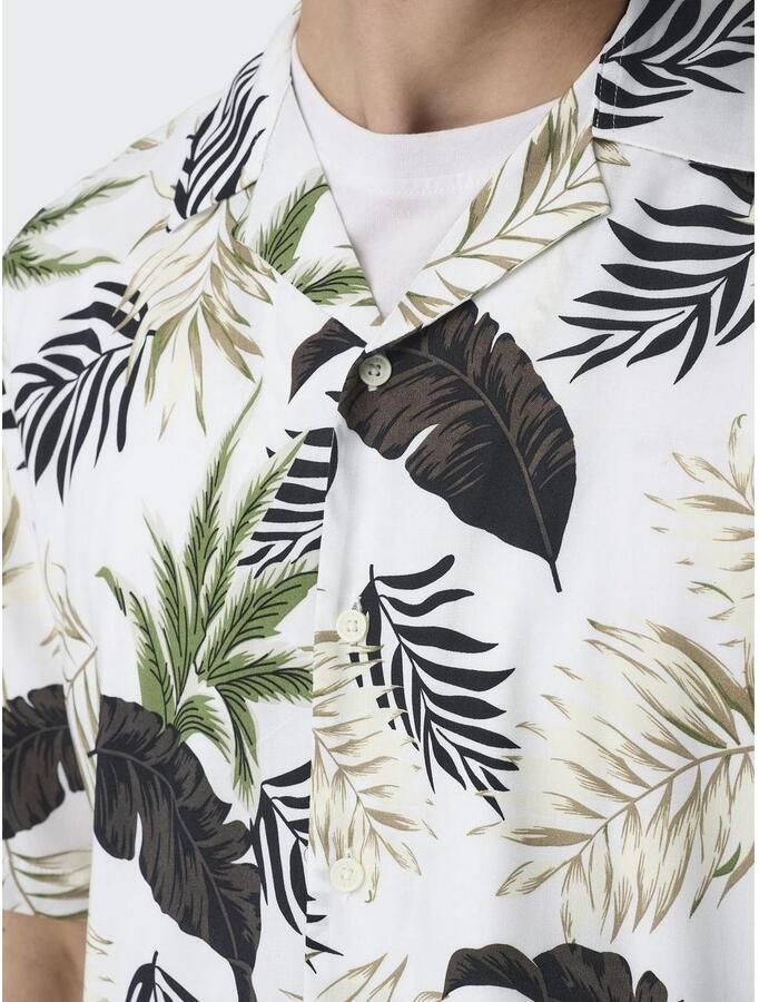 Only & Sons Regular fit vrijetijdsoverhemd met all-over print model 'WAYNE LIFE' - Foto 3