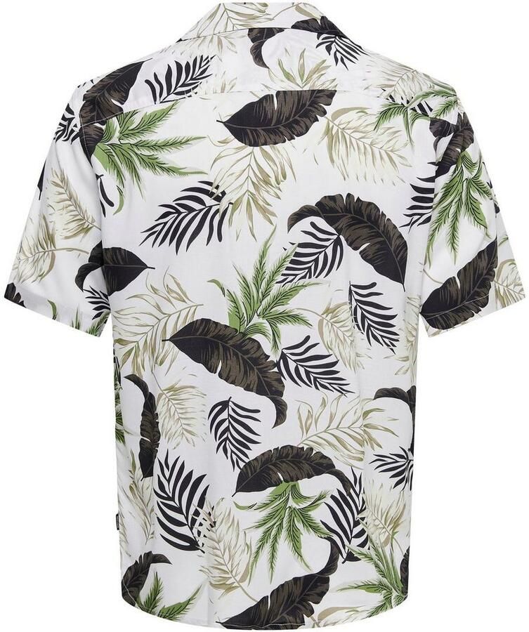 Only & Sons Regular fit vrijetijdsoverhemd met all-over print model 'WAYNE LIFE' - Foto 2