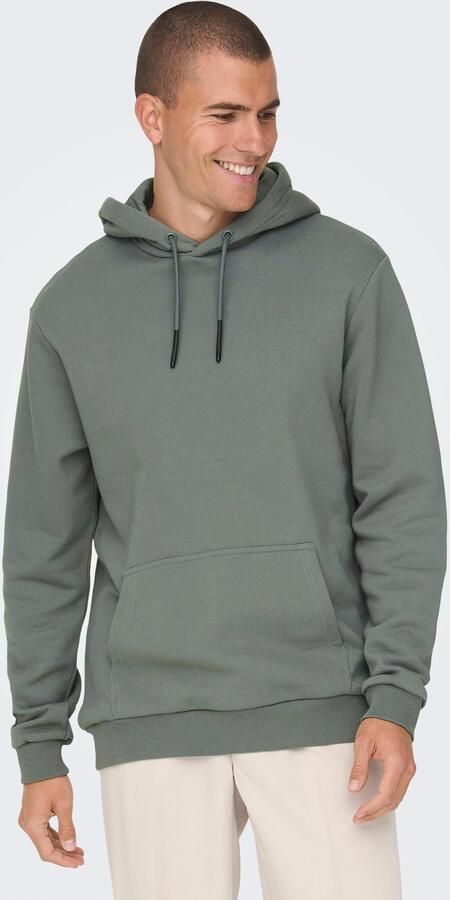 Only & Sons Comfortabele hoodie met verstelbare capuchon Green Heren - Foto 10