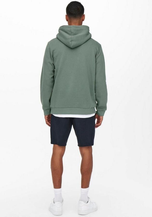 Only & Sons Comfortabele hoodie met verstelbare capuchon Green Heren - Foto 8