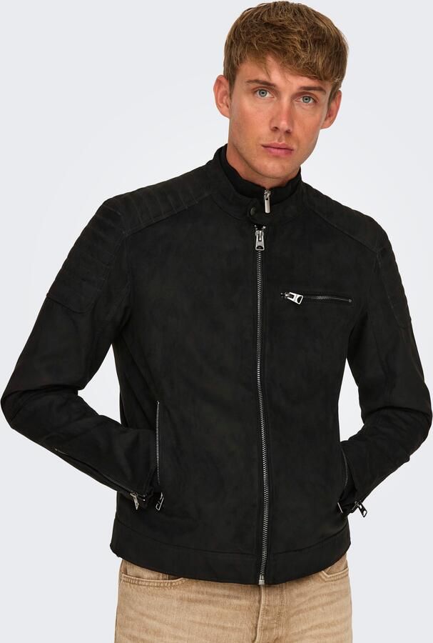 Only & Sons Blazer Only & Sons ONSGUS FAUX SUEDE RACER JACKET OTW NOO 22029650 - Foto 6