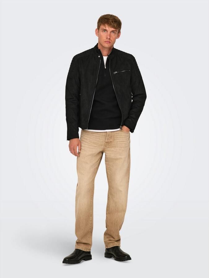 Only & Sons Blazer Only & Sons ONSGUS FAUX SUEDE RACER JACKET OTW NOO 22029650 - Foto 4