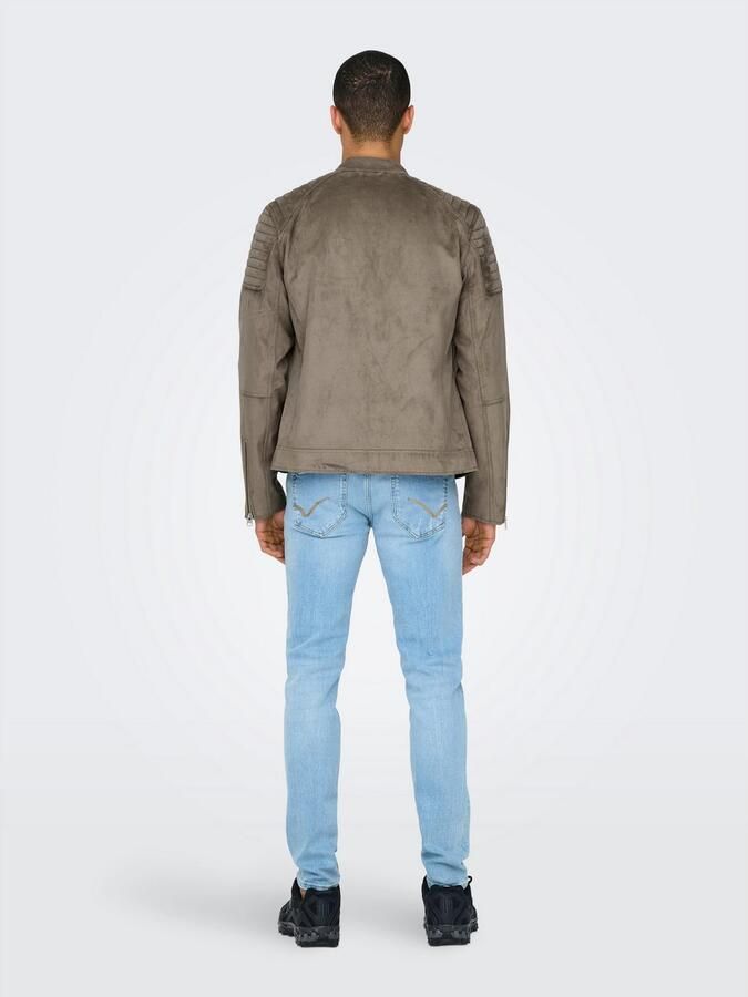 ONLY & SONS Imitatieleren jack ONSGUS FAUX SUEDE RACER JACKET OTW NOOS - Foto 3