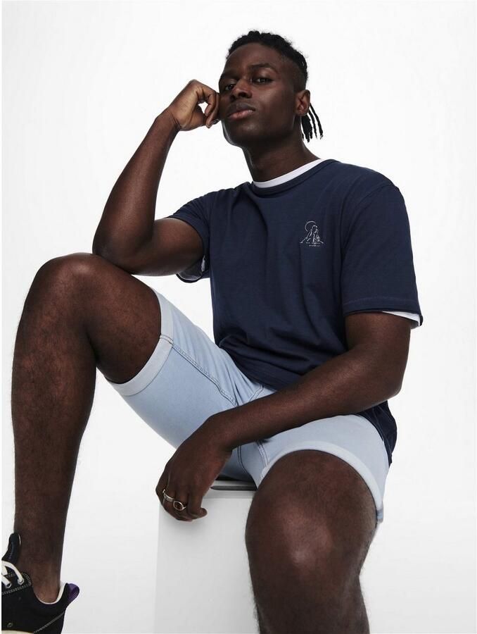 ONLY & SONS Jeansshort ONSPLY LIGHT BLUE 5189 SHORTS DNM NOOS - Foto 5