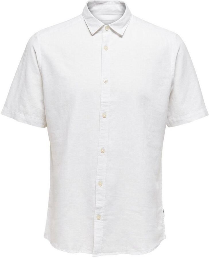 ONLY & SONS Overhemd met korte mouwen ONSCAIDEN SS SOLID LINEN SHIRT NOOS - Foto 2