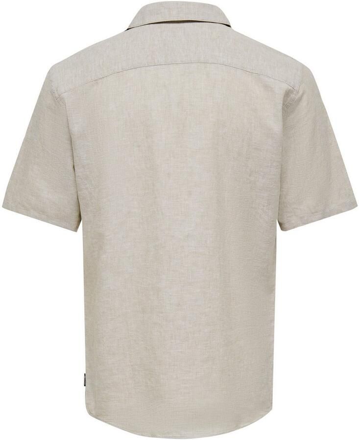 ONLY & SONS Overhemd met korte mouwen ONSCAIDEN SS SOLID RESORT LINEN NOOS - Foto 2