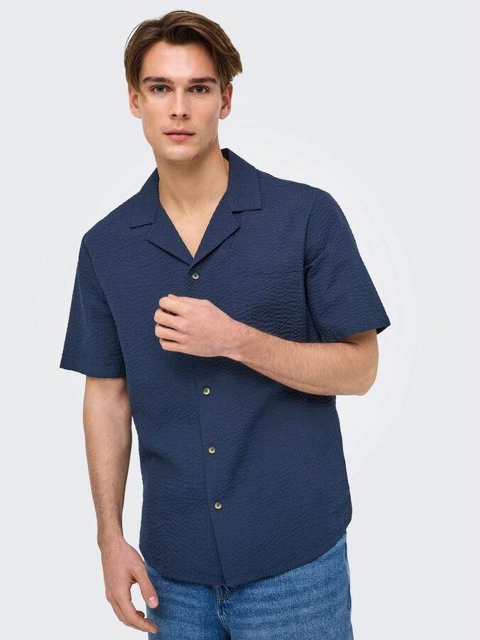 ONLY & SONS Overhemd met korte mouwen ONSEYE RESORT SEERS 0009 SHIRT NOOS - Foto 4