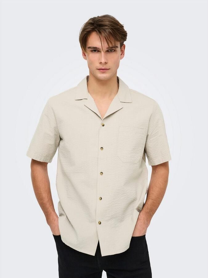 ONLY & SONS Overhemd met korte mouwen ONSEYE RESORT SEERS 0009 SHIRT NOOS - Foto 4
