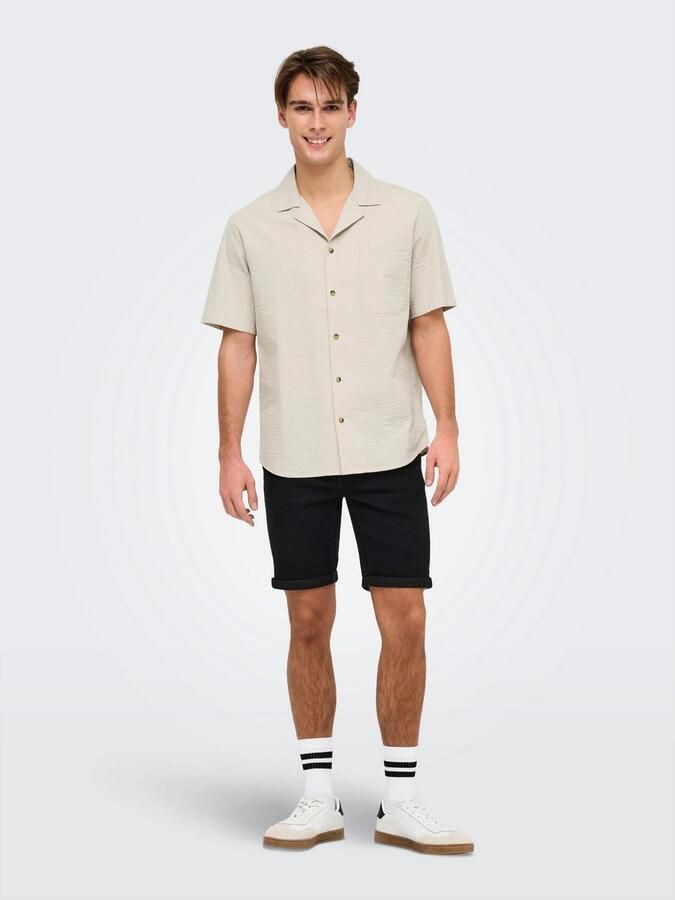 ONLY & SONS Overhemd met korte mouwen ONSEYE RESORT SEERS 0009 SHIRT NOOS - Foto 5