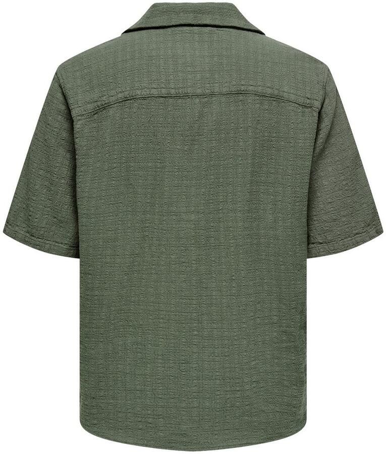 ONLY & SONS Overhemd met korte mouwen ONSLATHAM RLXSS RESORT LINEN STRUC 0257 - Foto 3