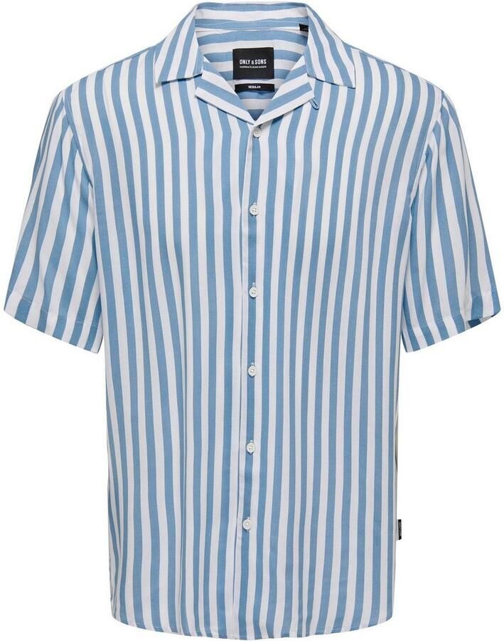 Only & Sons Vrijetijdsoverhemd van viscose met reverskraag model 'WAYNE'