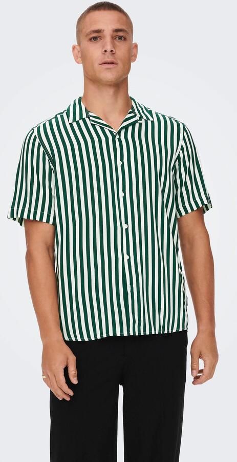 Only & Sons Vrijetijdsoverhemd van viscose met reverskraag model 'WAYNE' - Foto 6