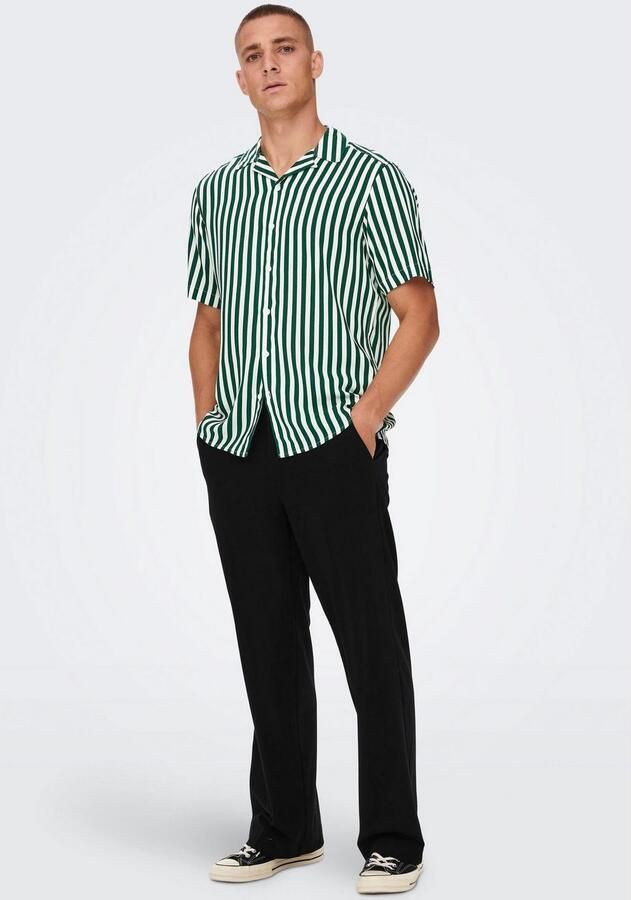 Only & Sons Vrijetijdsoverhemd van viscose met reverskraag model 'WAYNE' - Foto 3