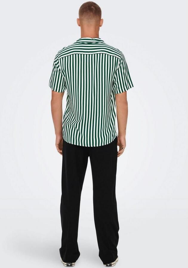 Only & Sons Vrijetijdsoverhemd van viscose met reverskraag model 'WAYNE' - Foto 5