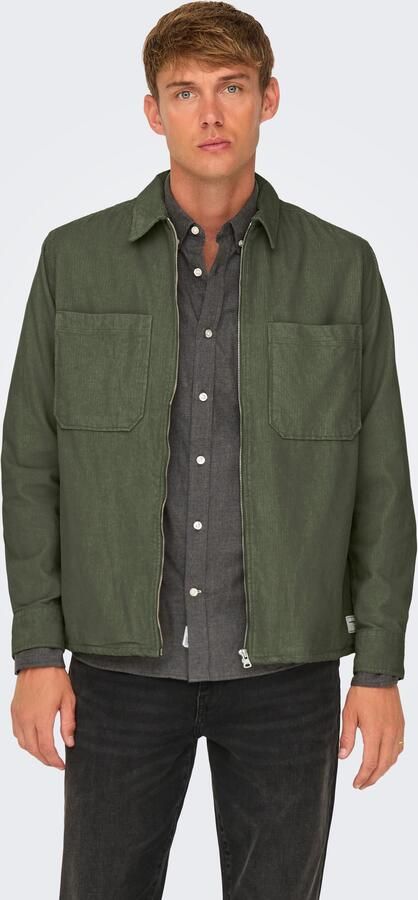 ONLY & SONS Overhemd met lange mouwen ONSALP 14W RLX 2PKT WASHD CORD LS ZIP - Foto 6