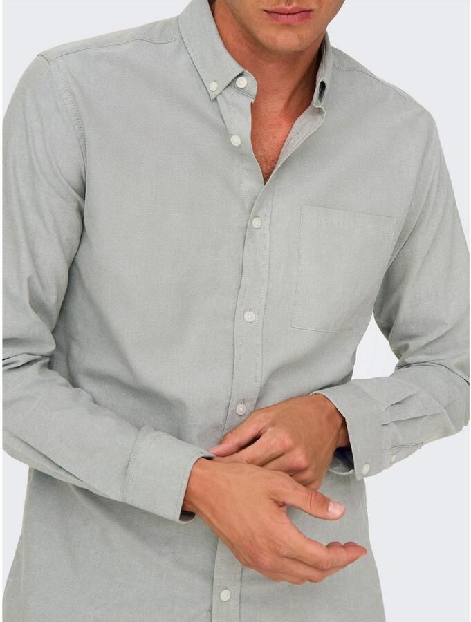ONLY & SONS Overhemd met lange mouwen ONSALVARO SLIM LS OXFORD SHIRT NOOS