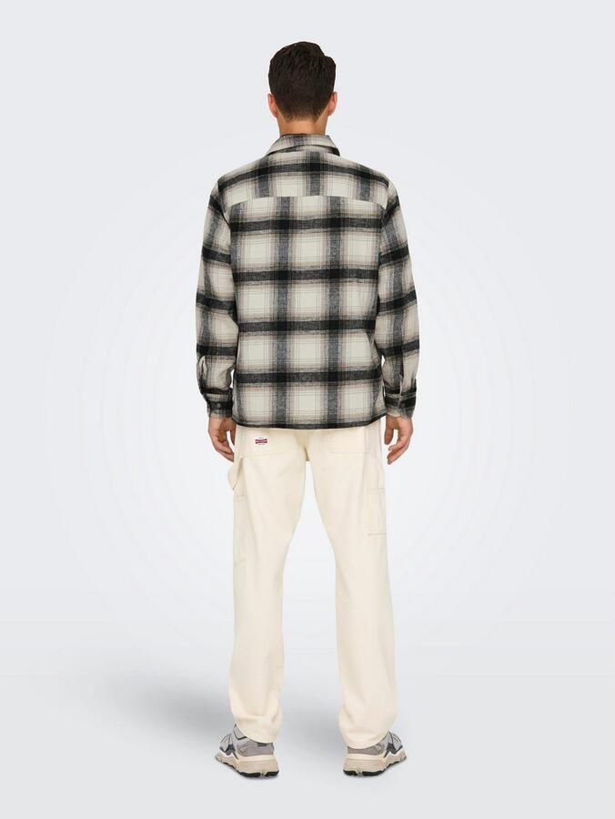 ONLY & SONS Overhemd met lange mouwen ONSAUSTIN WOOL ZIP OVERSHIRT - Foto 2
