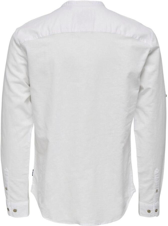 ONLY & SONS Overhemd met lange mouwen ONSCAIDEN LS HALFPLACKT LINEN SHIRT - Foto 2