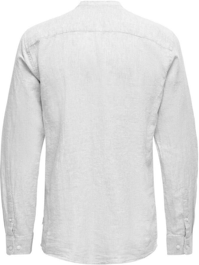 ONLY & SONS Overhemd met lange mouwen ONSCAIDEN LS SOLID LINEN MAO SHIRT NOOS - Foto 4