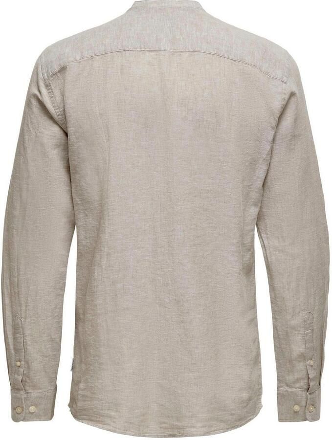ONLY & SONS Overhemd met lange mouwen ONSCAIDEN LS SOLID LINEN MAO SHIRT NOOS - Foto 3