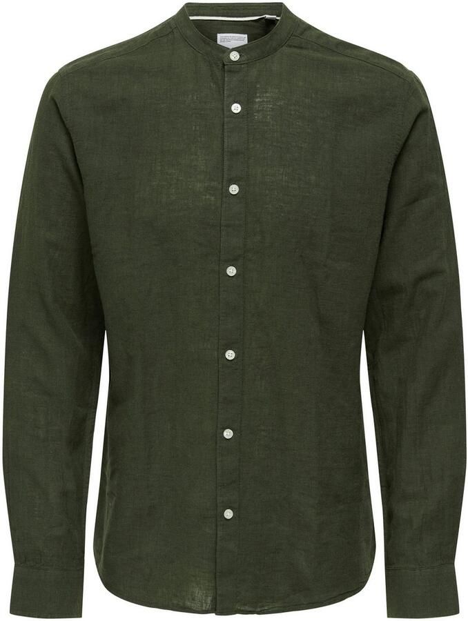ONLY & SONS Overhemd met lange mouwen ONSCAIDEN LS SOLID LINEN MAO SHIRT NOOS - Foto 3