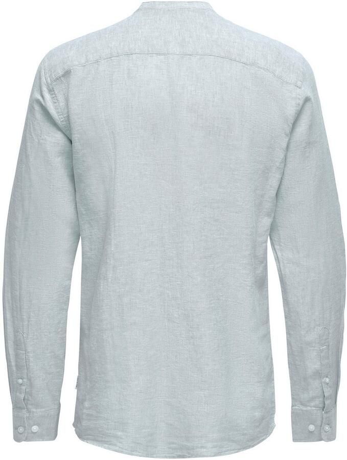 ONLY & SONS Overhemd met lange mouwen ONSCAIDEN LS SOLID LINEN MAO SHIRT NOOS