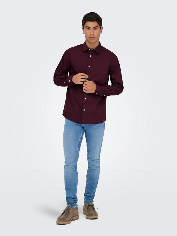 ONLY & SONS Overhemd met lange mouwen ONSFLORIAN LIFE LS POPLIN SHIRT OTL - Foto 3