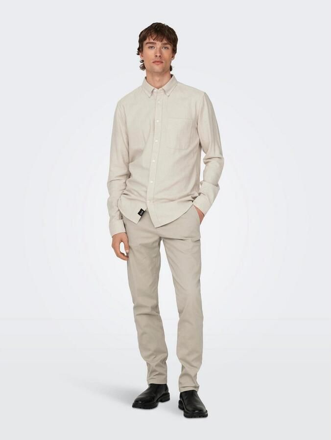 ONLY & SONS Overhemd met lange mouwen ONSGUDMUND SLIM 1-PKT SOLID SHIRT NOOS - Foto 4