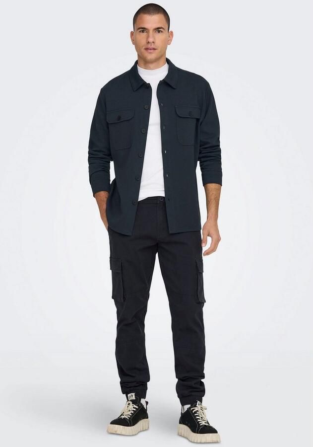 Only & Sons Regular fit overhemdjack met licht structuurmotief model 'NEWKODYL' - Foto 5