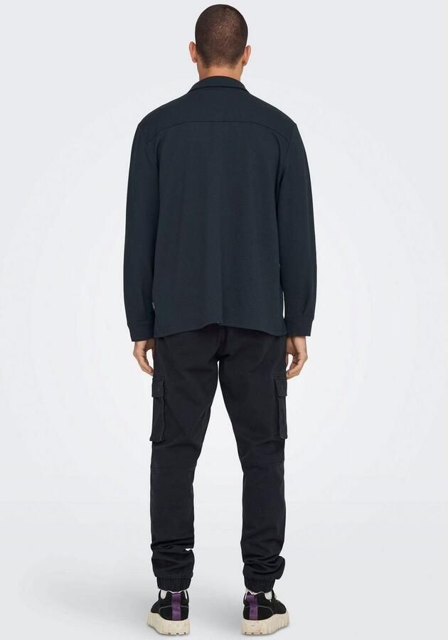 Only & Sons Regular fit overhemdjack met licht structuurmotief model 'NEWKODYL' - Foto 6