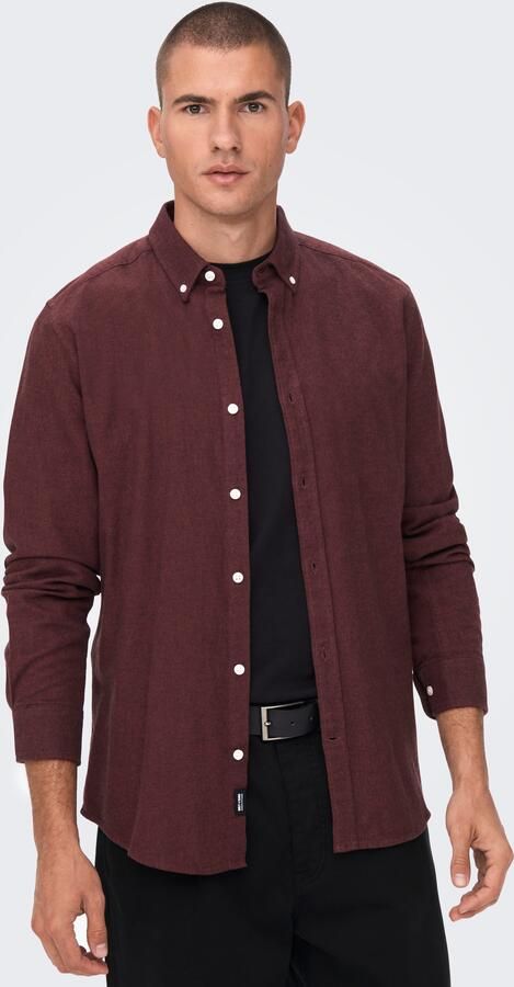 ONLY & SONS Overhemd met lange mouwen ONSNIKOLA LS MELANGE SHIRT OTL - Foto 6