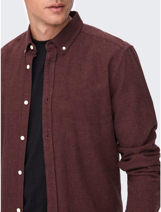 ONLY & SONS Overhemd met lange mouwen ONSNIKOLA LS MELANGE SHIRT OTL