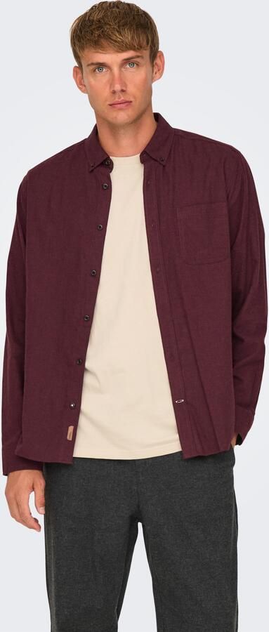 ONLY & SONS Overhemd met lange mouwen ONSROAD LIFE REG MELANGE LS SHIRT NOOS - Foto 6
