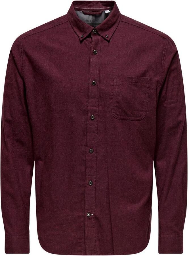 ONLY & SONS Overhemd met lange mouwen ONSROAD LIFE REG MELANGE LS SHIRT NOOS - Foto 5