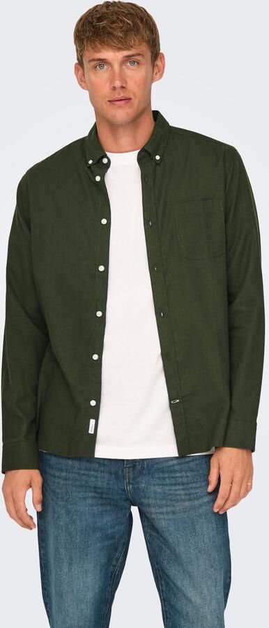 ONLY & SONS Overhemd met lange mouwen ONSROAD LIFE REG MELANGE LS SHIRT NOOS - Foto 7