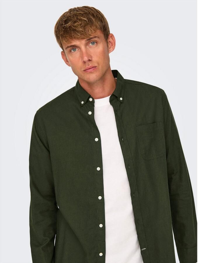 ONLY & SONS Overhemd met lange mouwen ONSROAD LIFE REG MELANGE LS SHIRT NOOS - Foto 3