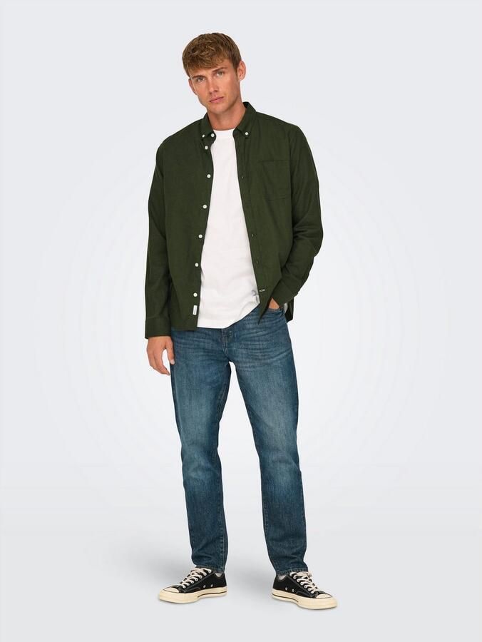 ONLY & SONS Overhemd met lange mouwen ONSROAD LIFE REG MELANGE LS SHIRT NOOS - Foto 4