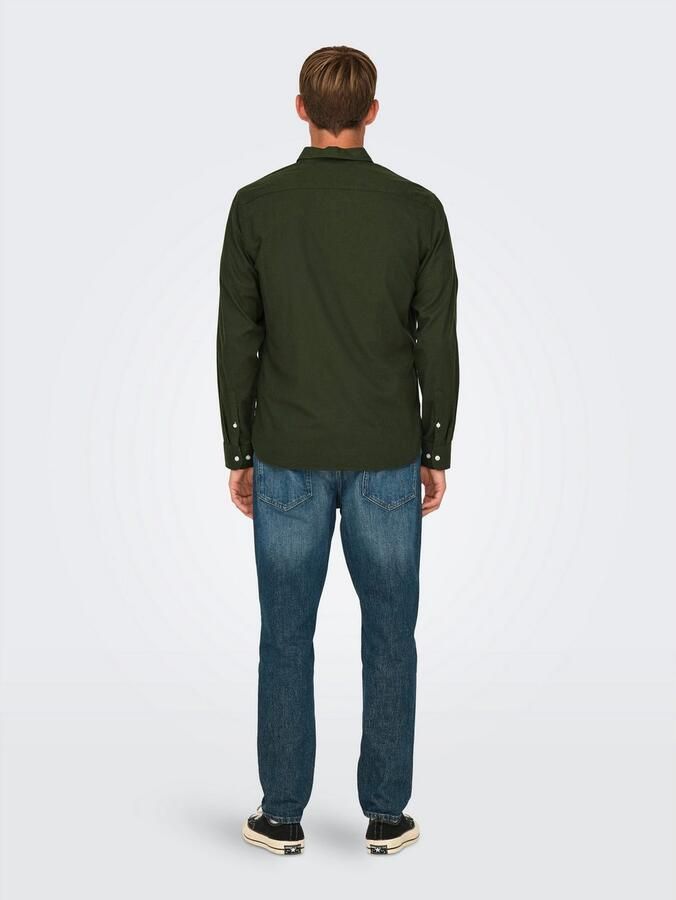 ONLY & SONS Overhemd met lange mouwen ONSROAD LIFE REG MELANGE LS SHIRT NOOS - Foto 5