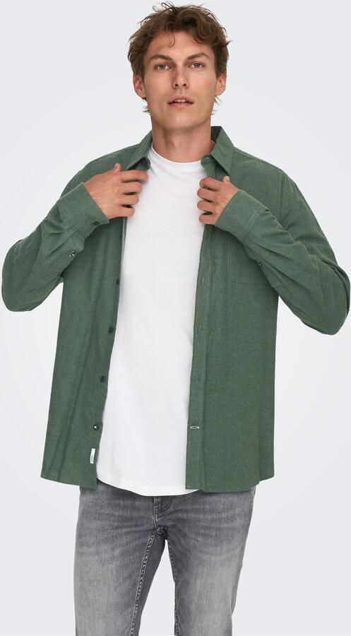 ONLY & SONS Overhemd met lange mouwen ONSROAD LIFE REG MELANGE LS SHIRT NOOS - Foto 8