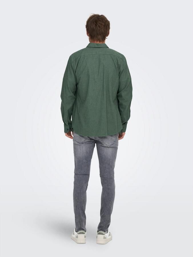ONLY & SONS Overhemd met lange mouwen ONSROAD LIFE REG MELANGE LS SHIRT NOOS - Foto 5