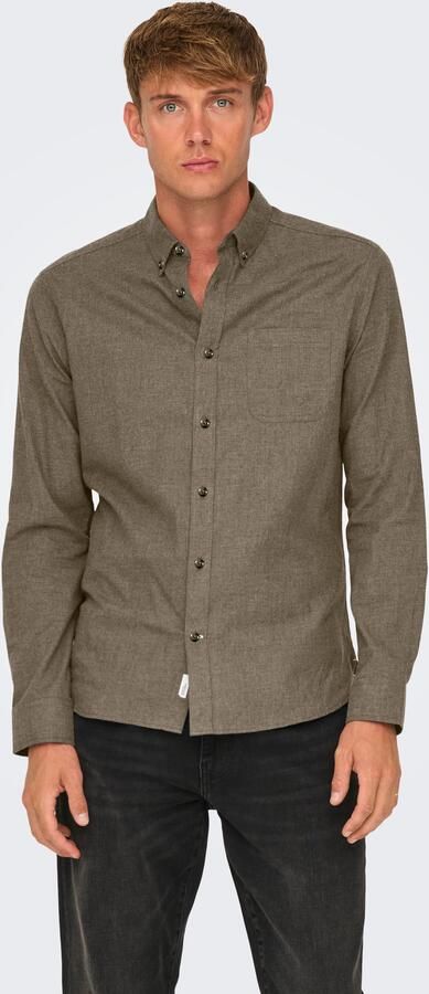 ONLY & SONS Overhemd met lange mouwen ONSROAD LIFE REG MELANGE LS SHIRT NOOS - Foto 7