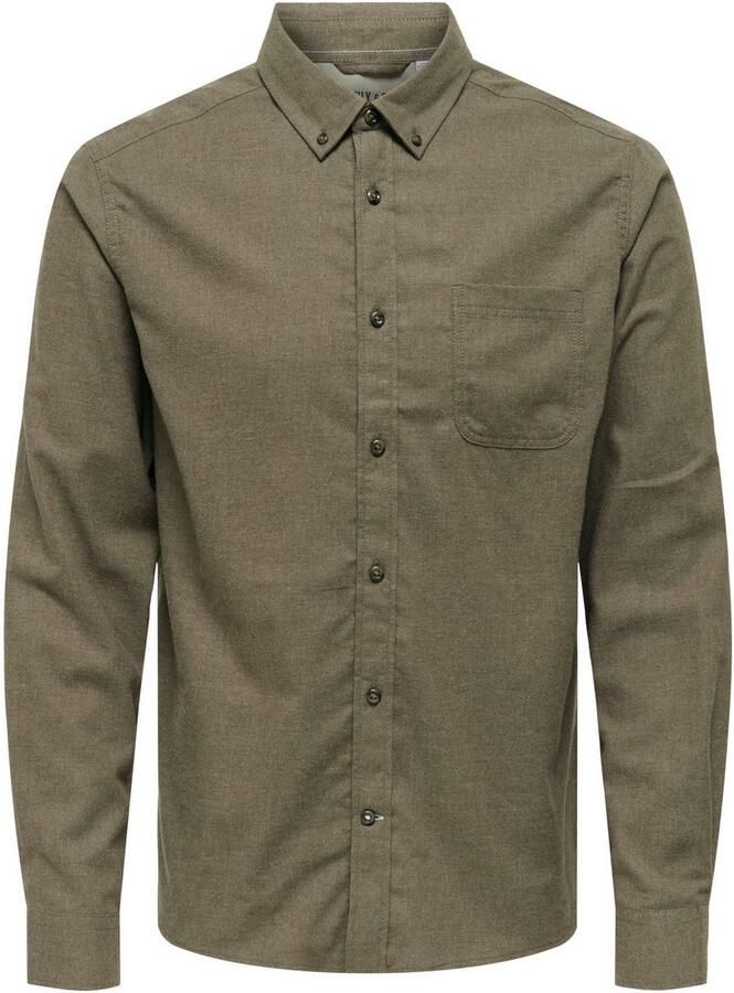 ONLY & SONS Overhemd met lange mouwen ONSROAD LIFE REG MELANGE LS SHIRT NOOS - Foto 6