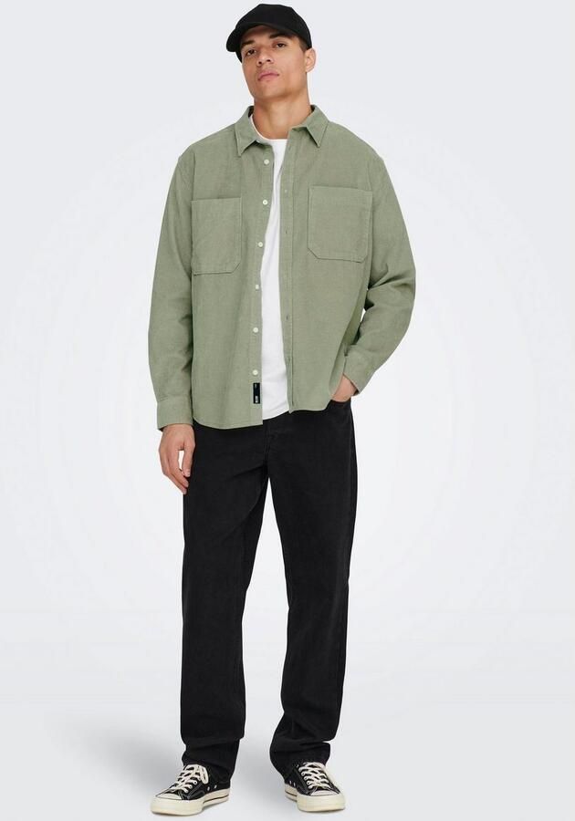 ONLY & SONS Overhemd met lange mouwen OS ONSALP RLX 2PKT WASHD COR - Foto 5