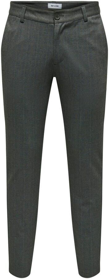 Only & Sons Slim fit stoffen broek met riemlussen model 'MARK'