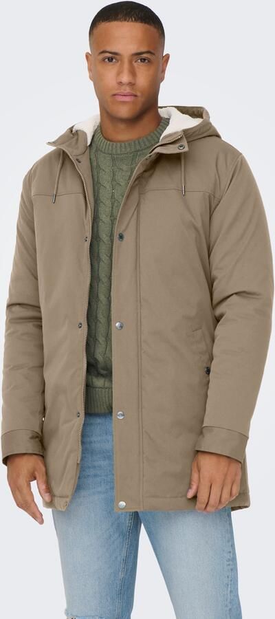 Only & Sons Regular fit parka met teddybont in de capuchon model 'ALEXANDER' - Foto 4