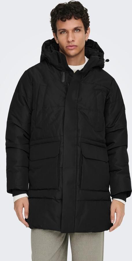 Only & Sons Regular fit parka met afneembare capuchon model 'CAM' - Foto 8