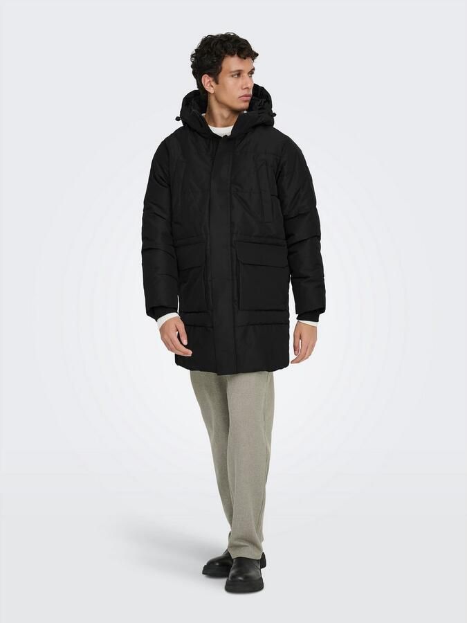 Only & Sons Regular fit parka met afneembare capuchon model 'CAM' - Foto 5