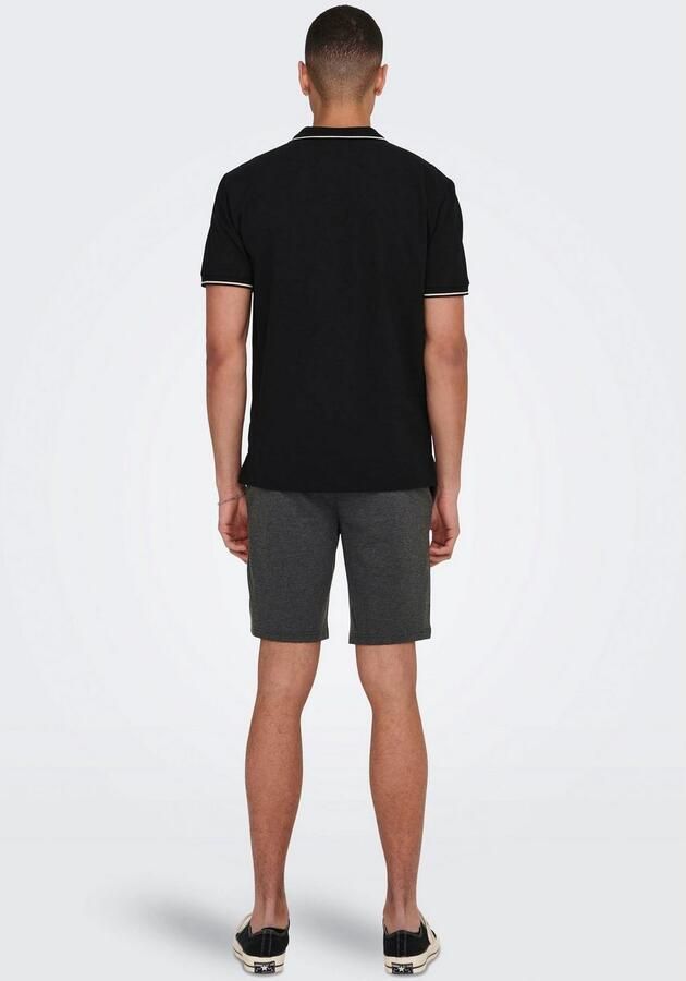 ONLY & SONS slim fit polo ONSFLETCHER met logo black - Foto 4