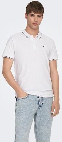 ONLY & SONS slim fit polo ONSFLETCHER met logo bright white - Foto 8